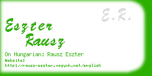 eszter rausz business card